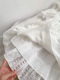 Summer Baby Girls Flowers Embroidery Pattern Hollow Out Short Sleeves Dress - MyKids-USA™