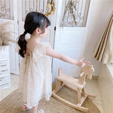 Summer Hot Selling Baby Kids Girls Fly Sleeves Lace Embroidery Design Princess Floral Tulle Dress - MyKids-USA™