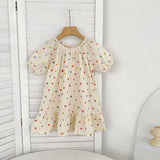 Summer Girls Coloful Dots Pattern Short Sleeves Onesies and Girls’ Dress – Princess Sister Matching Set - MyKids-USA™