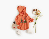 Baby Girl 1pcs Cartoon Pattern Long Sleeved Funny Onesies With Hat - MyKids-USA™