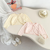 Arrival Summer Girls Short Sleeves Solid Color Top Little Coat and Embroidered Tulle Sleeveless Onesies Dress Set Clothing Set - MyKids-USA™