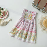 Summer Kids Girls Cute Baby Print Sleeveless Design Princess Dress - MyKids-USA™