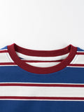 Summer New Arrival Children Boys And Girls’ Vintage Striped Loose Short Sleeves T-Shirt In European And American Style For Summer - MyKids-USA™