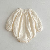 Simple Solid Floral Baby Round Neck Onesies OR Girls Dress
