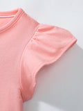 Summer Arrival Cute Goose Cartoon Pattern Short Sleeves Dress for Stylish Girls