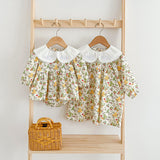 Autumn Doll Neck Long Sleeve Sweet Style Dress Onesies