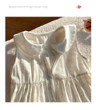 Summer Arrival Baby Kids Girls Cute Sleeveless Flowers Pattern Printed Single Breasted Dress