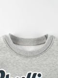 Arrival Baby Kids Letters Printed Pattern Crew Neck Long Sleeves Warm Cozy Pullover