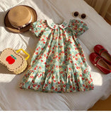 Summer Arrival Baby Kids Girls Cute Short Sleeves Strawberry Pattern Printed Dress - MyKids-USA™