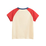 Summer Boys’ Cartoon and Letters Print T-shirt in European and American Style