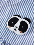Summer Arrival Animals Cartoon Pattern Sleeveless Striped Dress for Stylish Girls