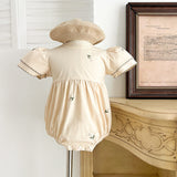 Summer Baby Girls French-style Flowers Embroidery Pattern Short-sleeved Onesies and Dress – Princess Sister Matching - MyKids-USA™