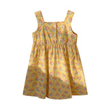 Summer Arrival Flowers Pattern Sleeveless Strap Dress for Stylish Girls - MyKids-USA™