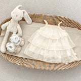 Summer Arrival Sleeveless Butterfly-bows Pattern Embroidered Tulle Dress for Stylish Girls