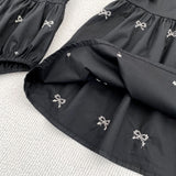 Summer Baby Girls French-style Butterfly-Bows Embroidery Pattern Sleeveless Onesies and Dress – Princess Sister Matching