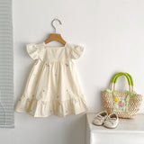 Summer Baby Girls French-style Floral Short-sleeved Onesies and Dress – Princess Sister Matching Set