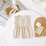 New Arrival Summer Baby Girls Plaid Sleeveless Cotton Dress