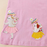 Baby Cartoon Patched Graphic Sleeveless Princess Summer Dress - MyKids-USA™