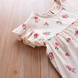 Summer Baby Kids Girls Fly Sleeves Floral Print Sweet Princess Dress - MyKids-USA™