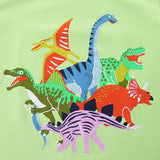 Summer Boys’ Dinosaurs Animals Cartoon Pattern T-shirt in European and American Style - MyKids-USA™