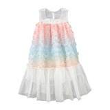 Baby Girl Colorful Lace Pattern Patchwork Design Sleeveless Vest Dress - MyKids-USA™