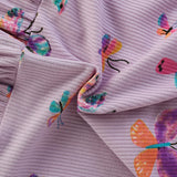 Summer Arrival Butterfly Pattern Short Sleeves Dress for Stylish Girls - MyKids-USA™