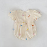 Arrival Summer Baby Kids Girls Butterfly Bows Pattern Short Sleeves Crew Neck Onesies and Girls’ Dress – Princess Sister Matching - MyKids-USA™