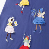 Summer Arrival Cartoon Dancers Pattern Short Sleeves Dress for Stylish Girls - MyKids-USA™
