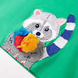 Summer Arrival Animals Cartoon Pattern Short Sleeves Dress for Stylish Girls - MyKids-USA™