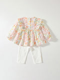 Arrival Spring Baby Girls Long Sleeves Floral Design Top Dress and Pants Set – Clothing Set - MyKids-USA™