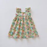 Summer Arrival Floral Pattern Square Neck Sleeveless Dress for Stylish Girls - MyKids-USA™