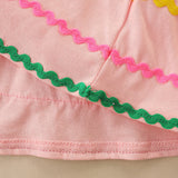 Adorable Floral Embroidered Dress: A Sweet Round Neck Princess Dress For Girls