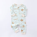Autumn and Spring Arrival Baby Unisex Animals Pattern Long Sleeves Crew Neck Rompers - MyKids-USA™
