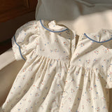 Summer Arrival Baby Kids Girls Cute Short Sleeves Flowers Pattern Printed Dress - MyKids-USA™
