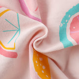Summer Arrival Watermelons Fruits Pattern Short Sleeves Dress for Stylish Girls