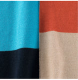 Baby Boy Color Patchwork Crew Neck Long Sleeve Knitwear Pullover