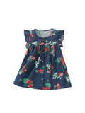 Summer Arrival Vintage Flowers Pattern Fly Sleeves Dress for Stylish Girls - MyKids-USA™