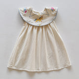 Summer Arrival Baby Kids Girls Sleeveless Unicorns Pattern Embroidered Dress