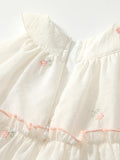 Summer Arrival Baby Girls Cute Floral Embroidered Pattern Sleeveless Dress - MyKids-USA™