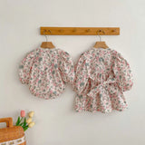 Baby Girl Flower Print Pattern Mesh Patchwork Design Onesies or Dress - MyKids-USA™