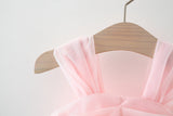 Baby Girl Flower Patched Design Mesh Princess Formal Dress - MyKids-USA™