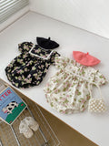 Summer Baby Kids Girls Comfortable Floral Pattern Short Sleeves Dress And Shorts Clothing Set/Onesies