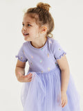 Spring And Summer Baby Girls Short Sleeves Unicorn Ladies Cartoon Chiffon Dress