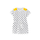 Girls’ Polka Dots Short Sleeves T-Shirt Design Dress In European And American Style For Summer - MyKids-USA™