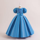 New Design Summer Baby Kids Girls Short Sleeves Glistening Sequin Festival Dress - MyKids-USA™