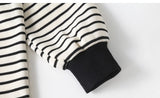 Girls Striped Pullover Tops Black Dress Sets - MyKids-USA™
