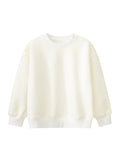 Arrival Baby Kids Plain Solid Color Crew Neck Long Sleeves Warm Cozy Pullover