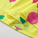 Summer Arrival Cartoon Radish Pattern Short Sleeves Dress for Stylish - MyKids-USA™