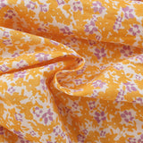 Summer Arrival Flowers Pattern Short Sleeves Single Breasted Dress for Stylish Girls