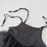 Summer Arrival Baby Girls Black Sleeveless Floral Dress Design Strap Onesies